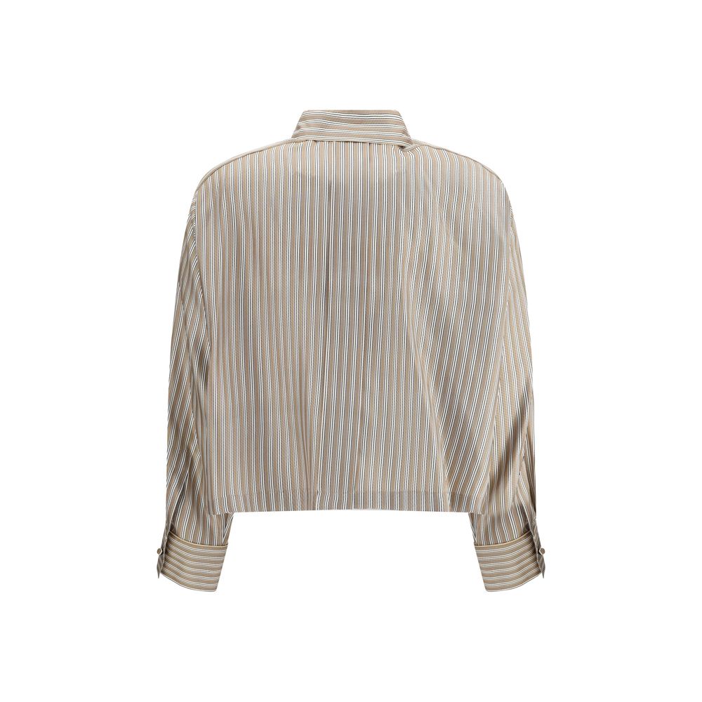 Max Mara Beige Silk Pattern Shirt | Regal Royce