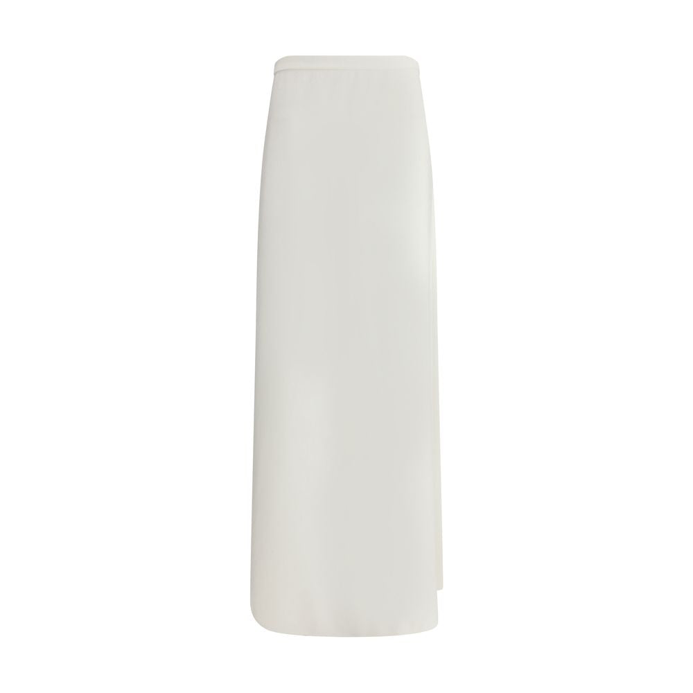 Max Mara White Viscose Long Skirt | Regal Royce