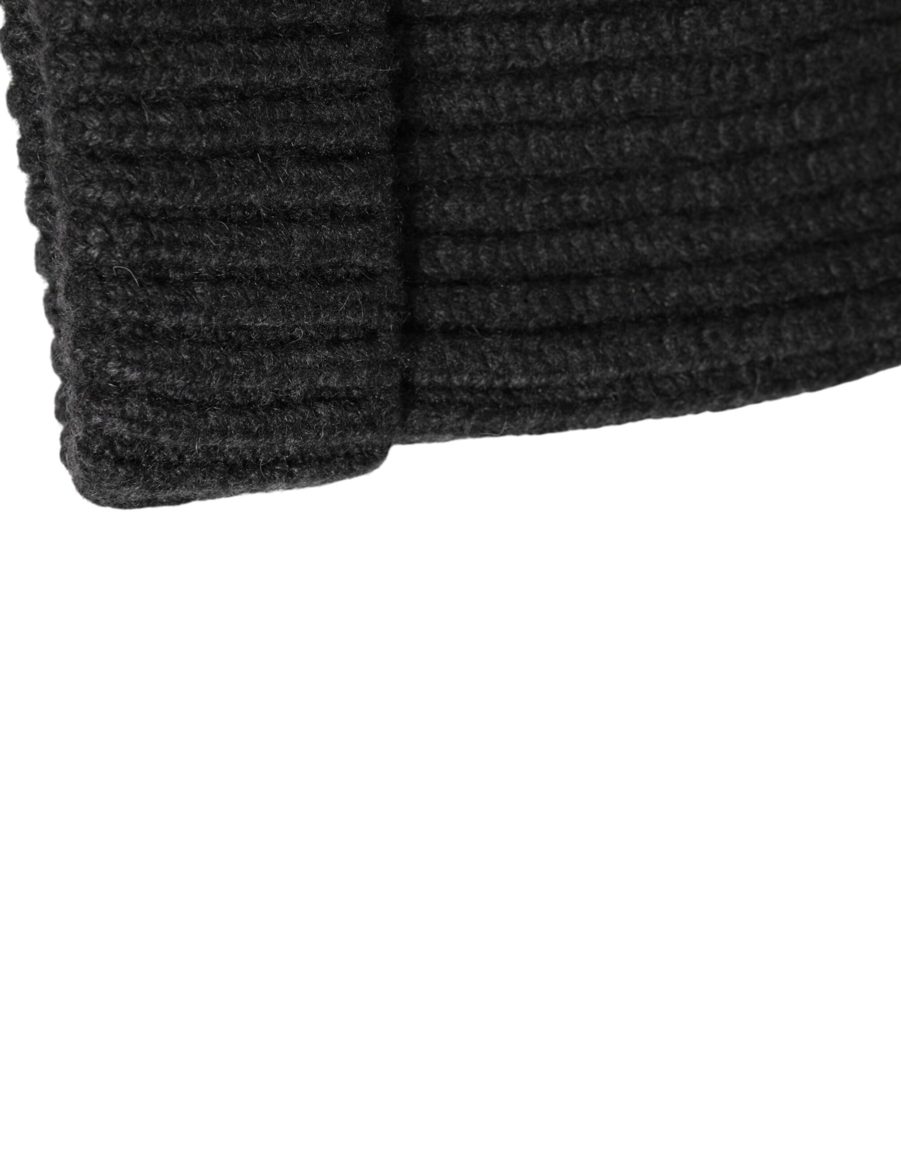 Dolce & Gabbana Black Cashmere Knitted Beanie Men Capello Hat | Regal Royce
