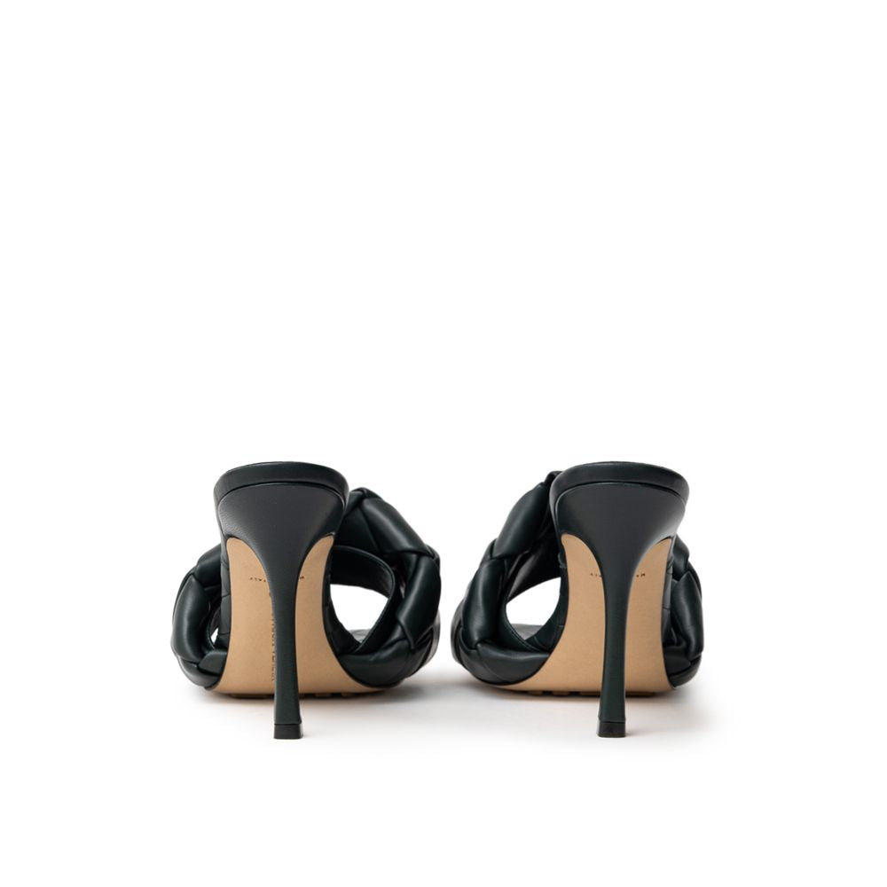 Bottega Veneta Green Leather Stiletto Heel Sandals | Regal Royce