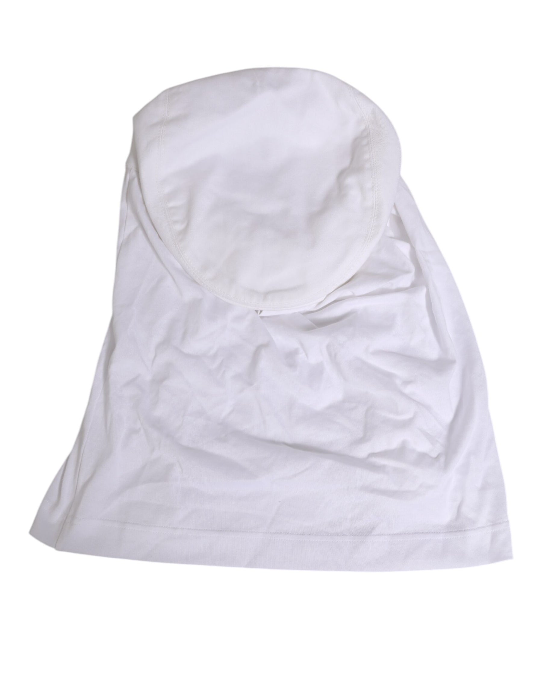 Dolce & Gabbana White Cotton DG Logo Plaque Baseball Balaclava Hat | Regal Royce