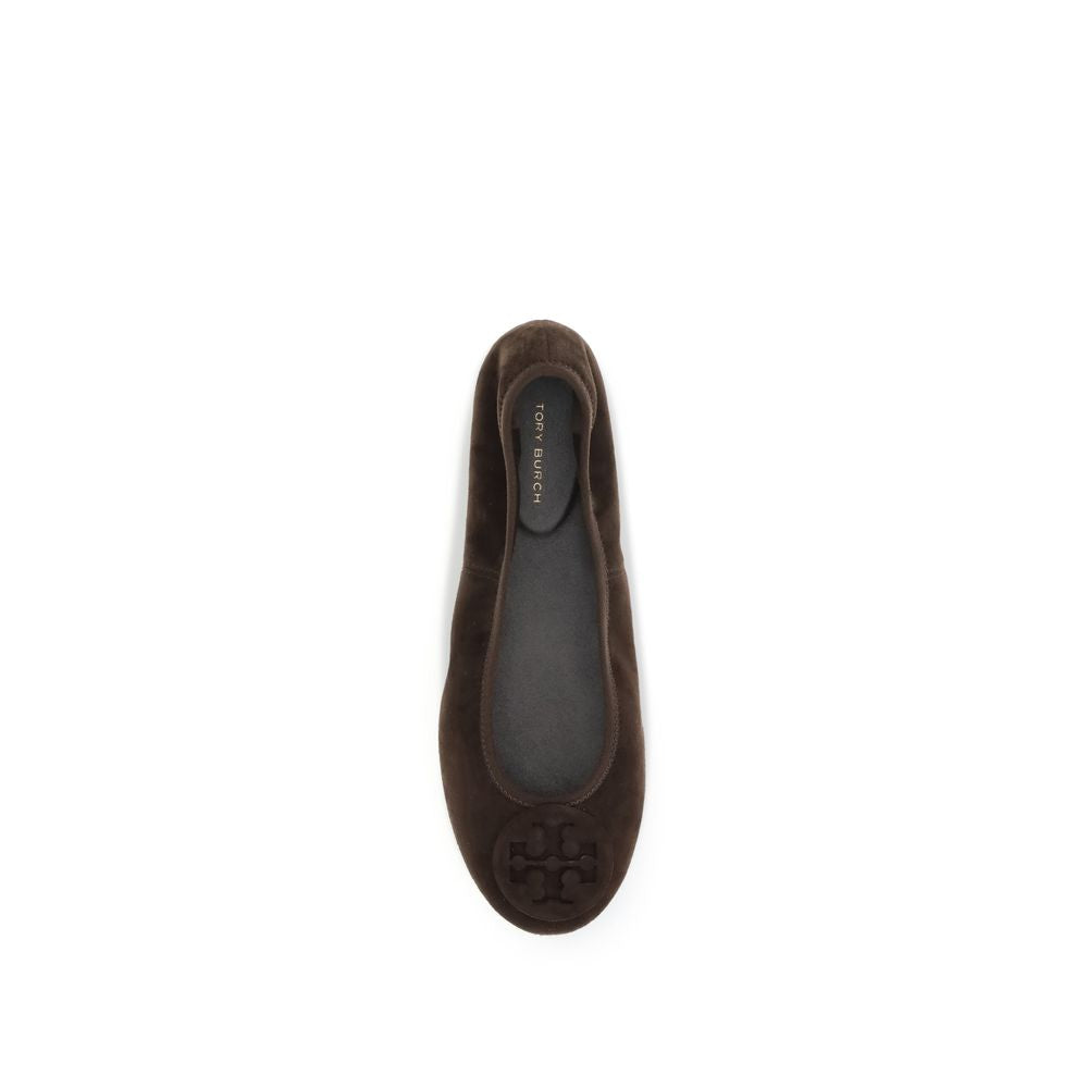 Tory Burch Brown Calf Leather Bos Taurus Ballet Flats | Regal Royce