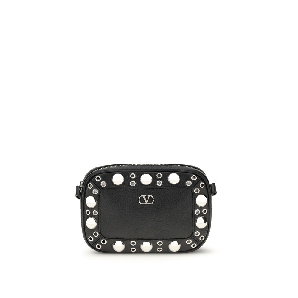 Valentino Garavani Black Leather Shoulder Bag | Regal Royce