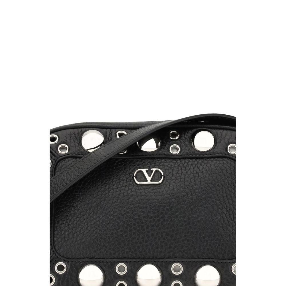 Valentino Garavani Black Leather Shoulder Bag | Regal Royce