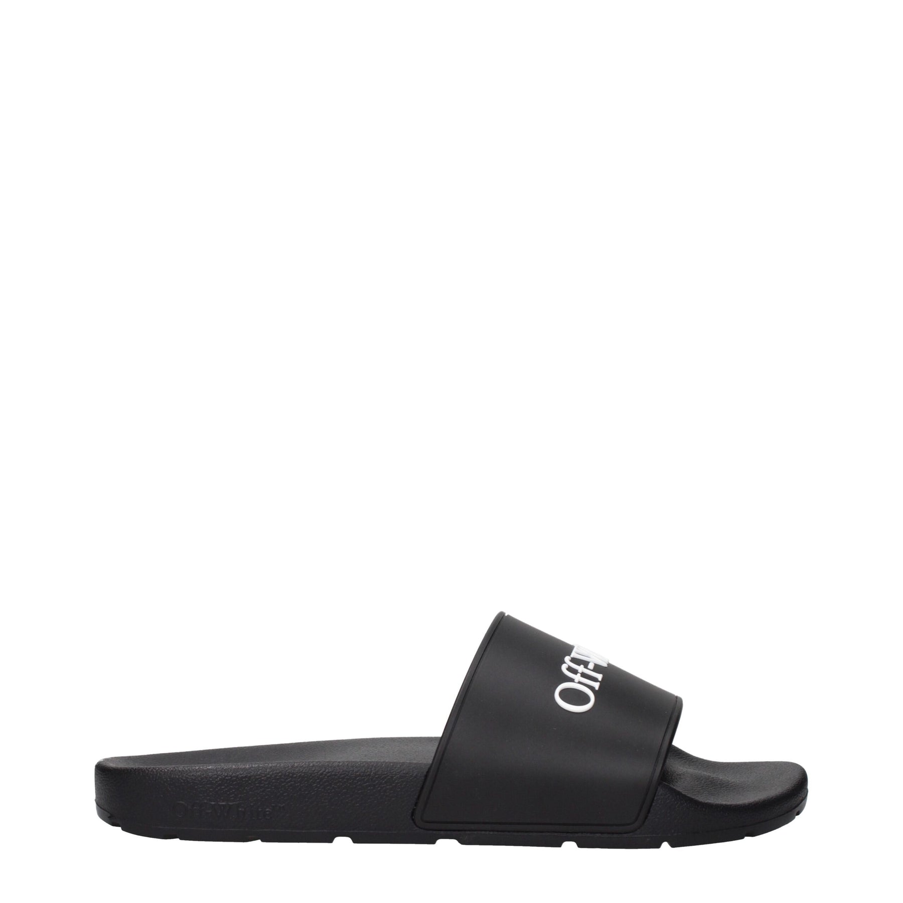 Off-White Black Cotton Slippers | Regal Royce