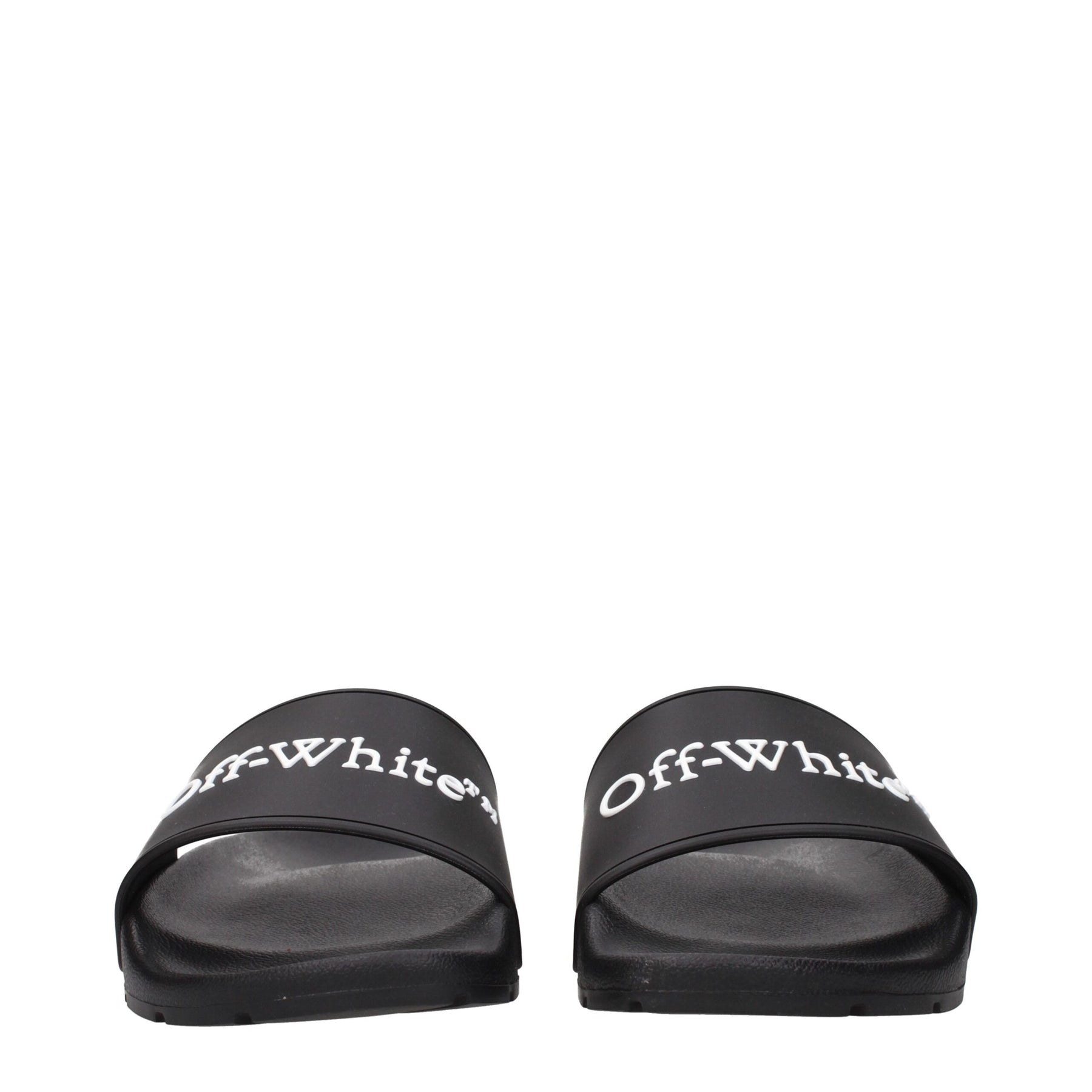 Off-White Black Cotton Slippers | Regal Royce