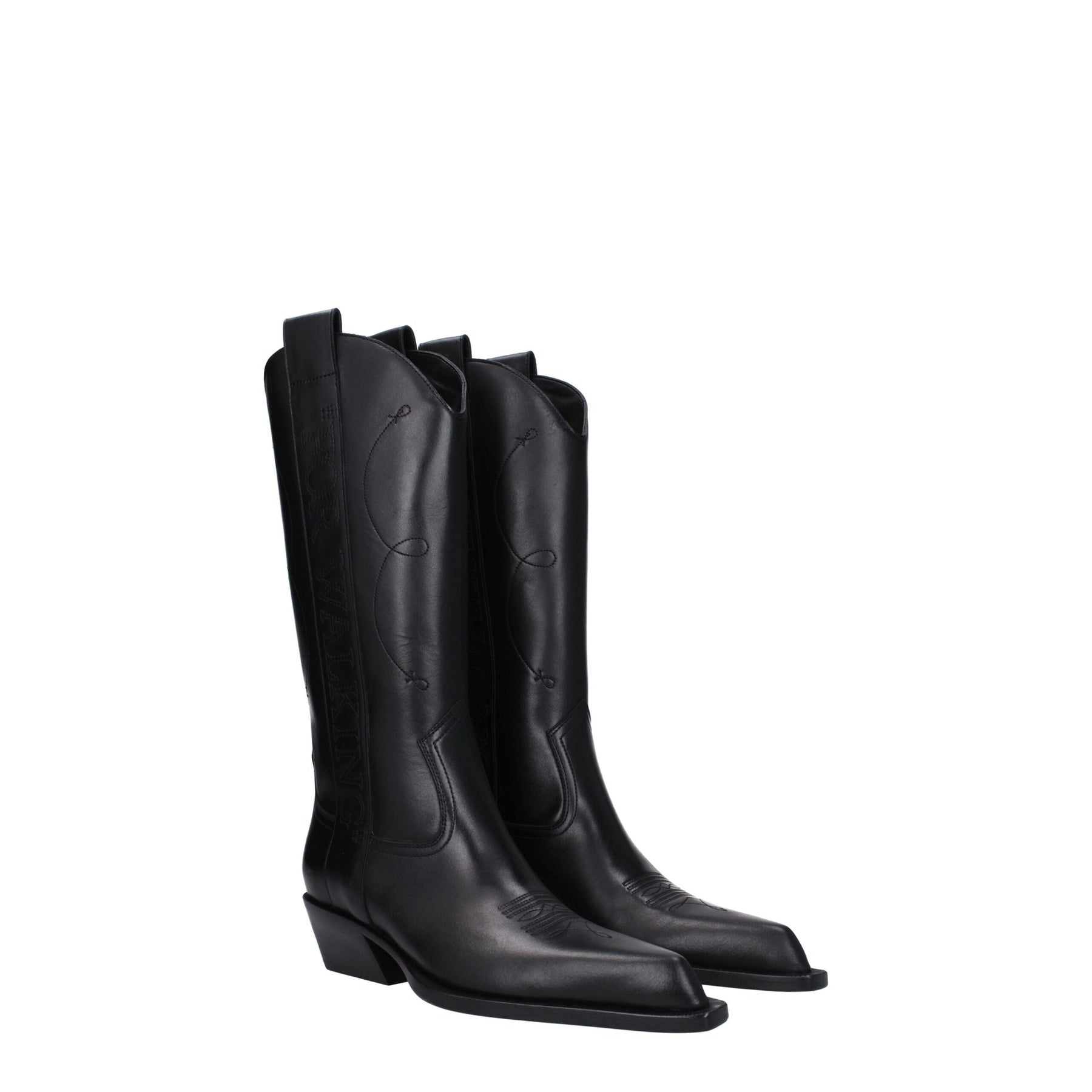 Off-White Black Leather Boots | Regal Royce