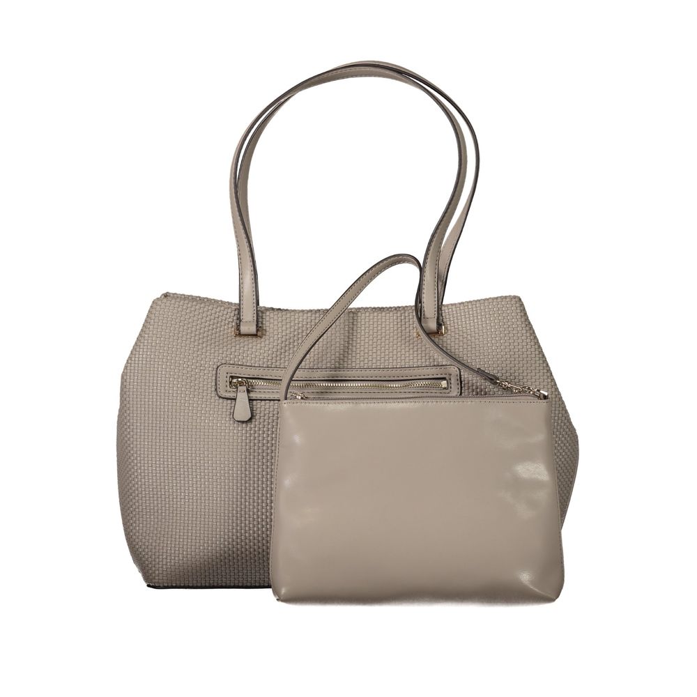 Guess Jeans Beige Polyurethane Women Handbag | Regal Royce