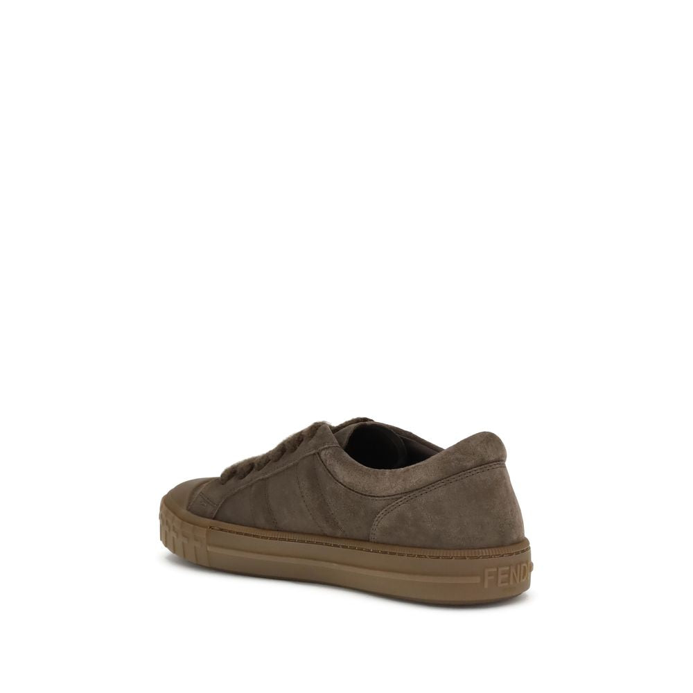 Fendi Brown Rubber Low Top Sneakers | Regal Royce