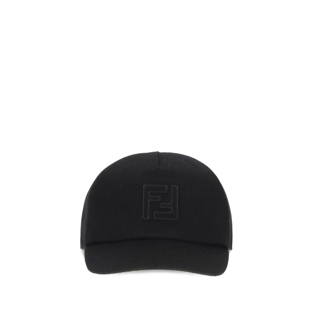 Fendi Black Wool Cap (Baseball Hat) | Regal Royce