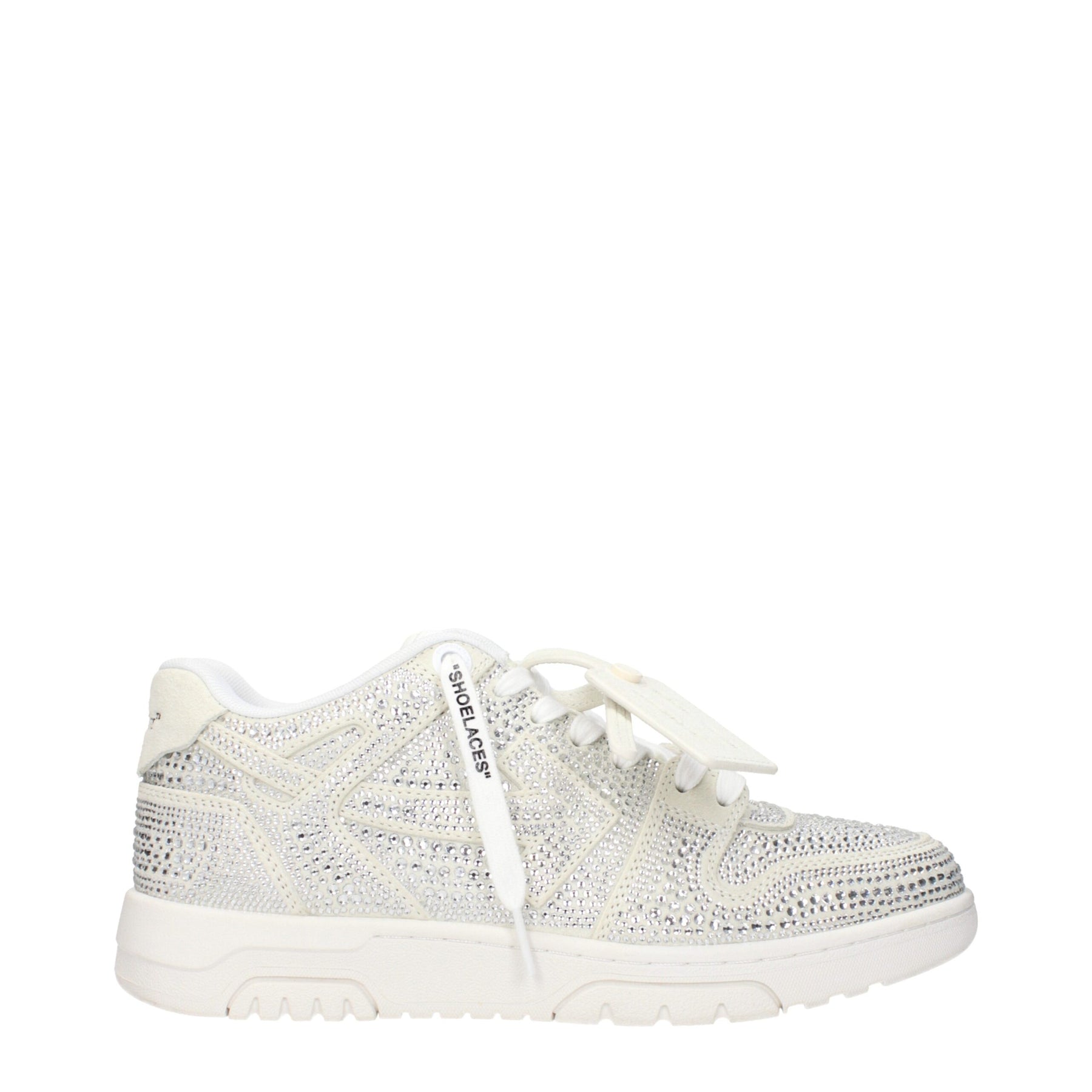 Off-White Beige Leather Low Top Sneakers | Regal Royce