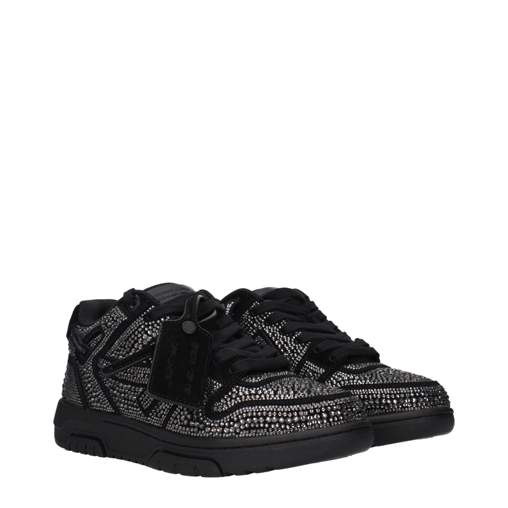 Off-White Black Leather Sneakers