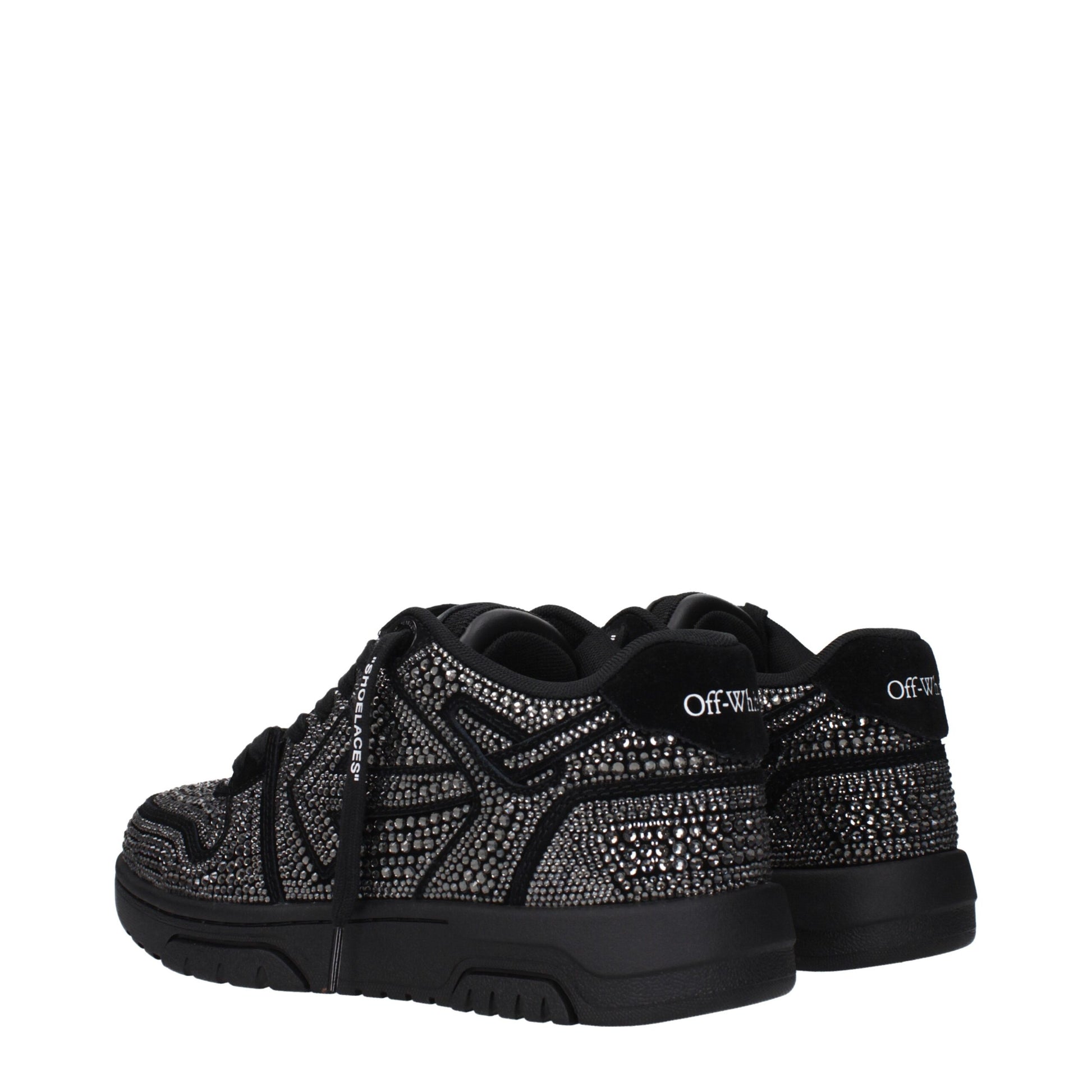 Off-White Black Leather Sneakers