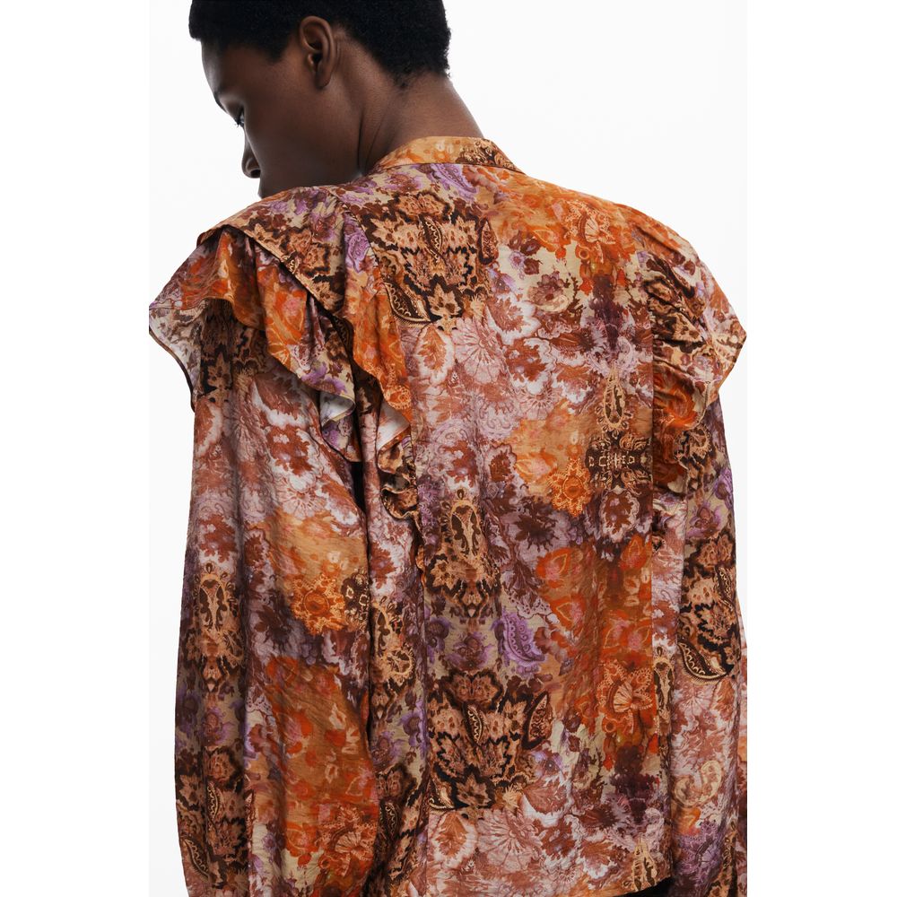 Desigual Arancione Viscosa Women Shirt | Regal Royce