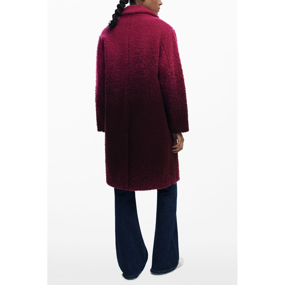 Desigual Pink Wool Jackets & Coat