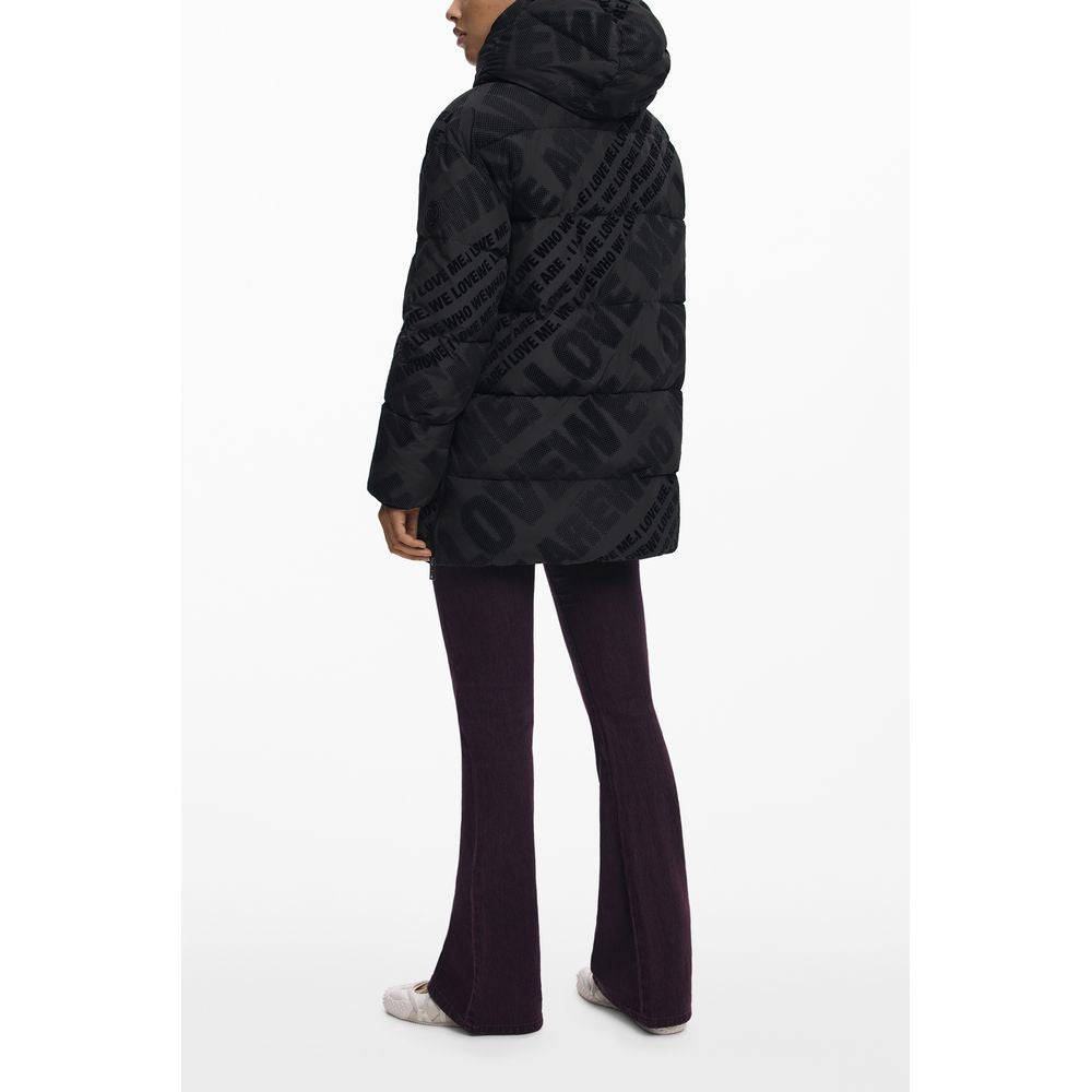 Desigual Black Polyester Jackets & Coat