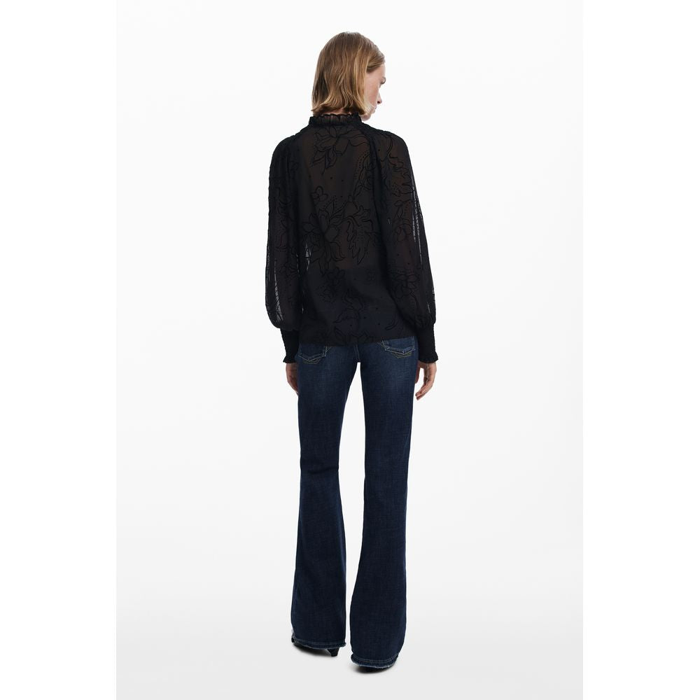 Desigual Nero Polyester Woman Blouse | Regal Royce
