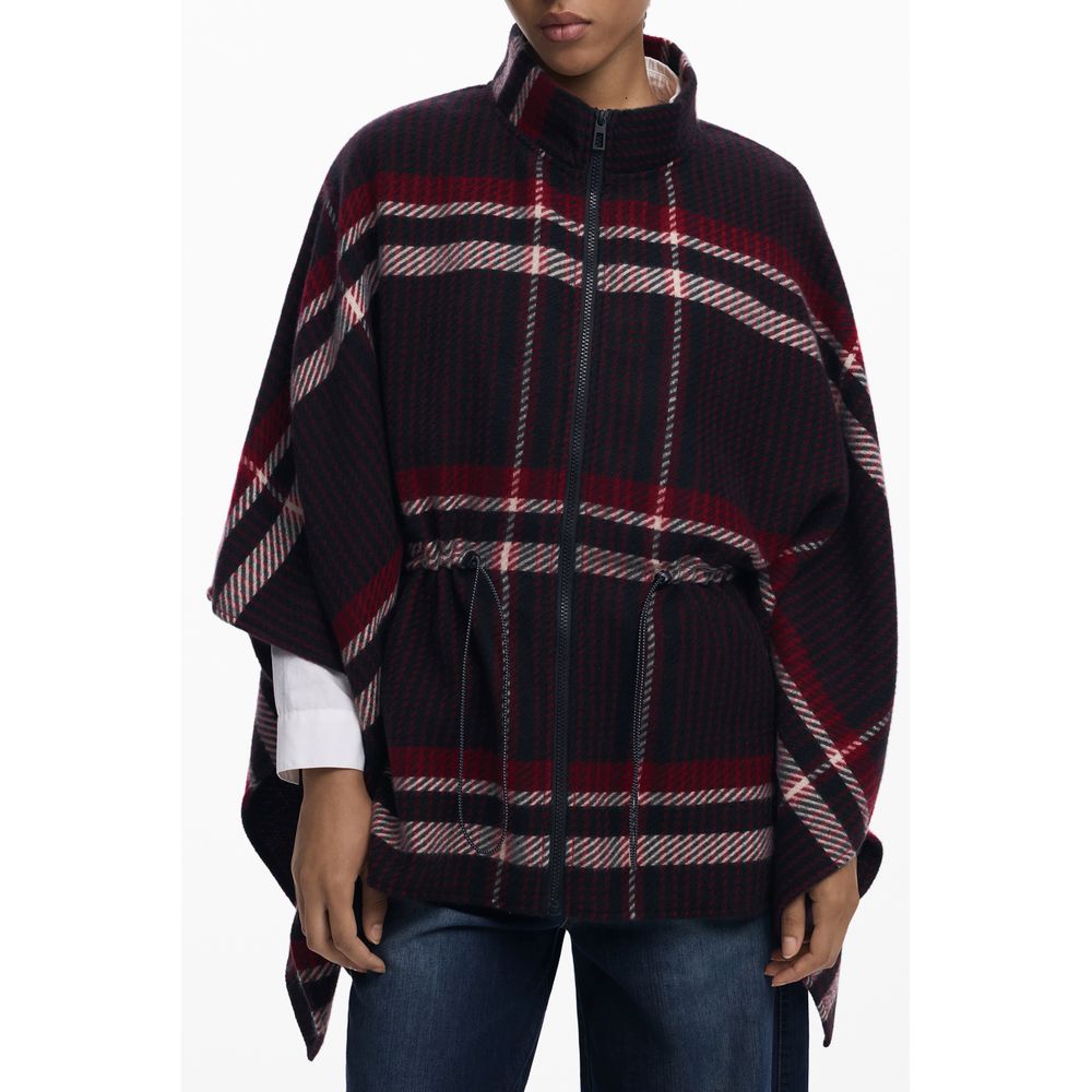 Desigual Black Polyester Women Poncho | Regal Royce