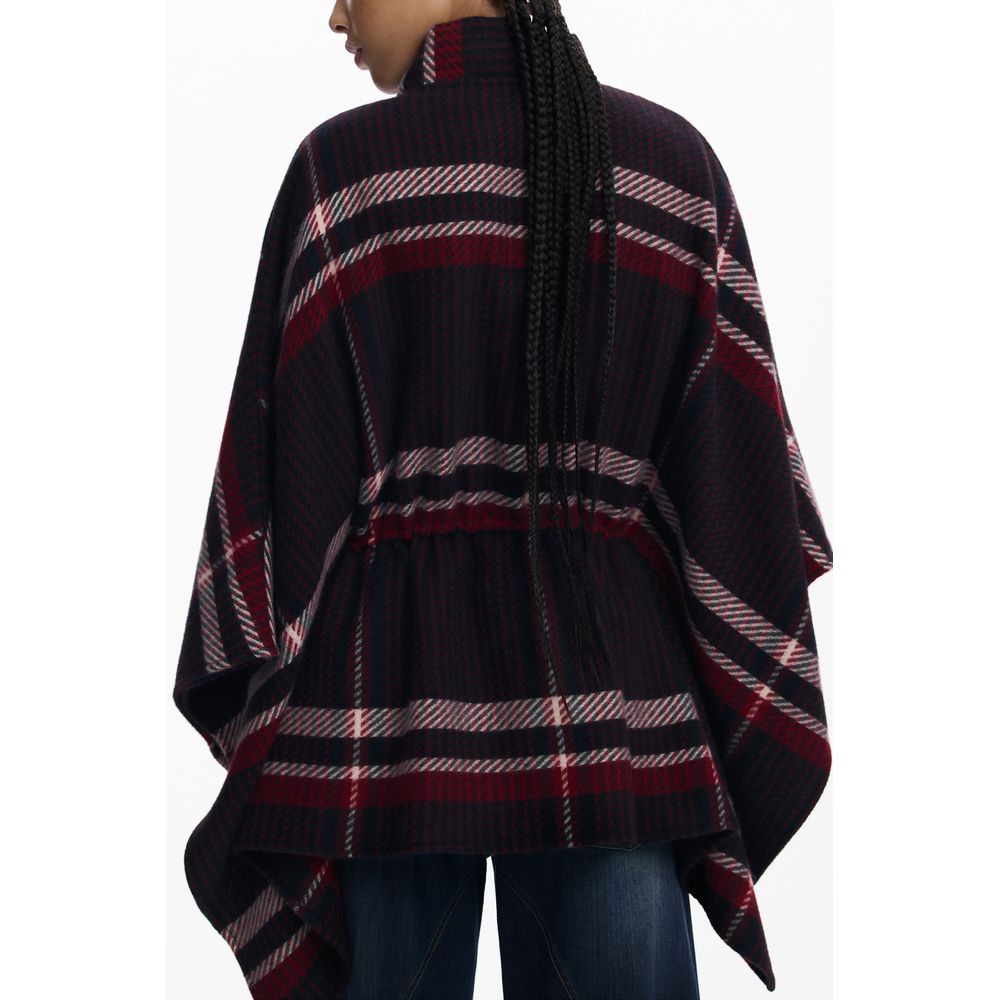 Desigual Black Polyester Women Poncho | Regal Royce