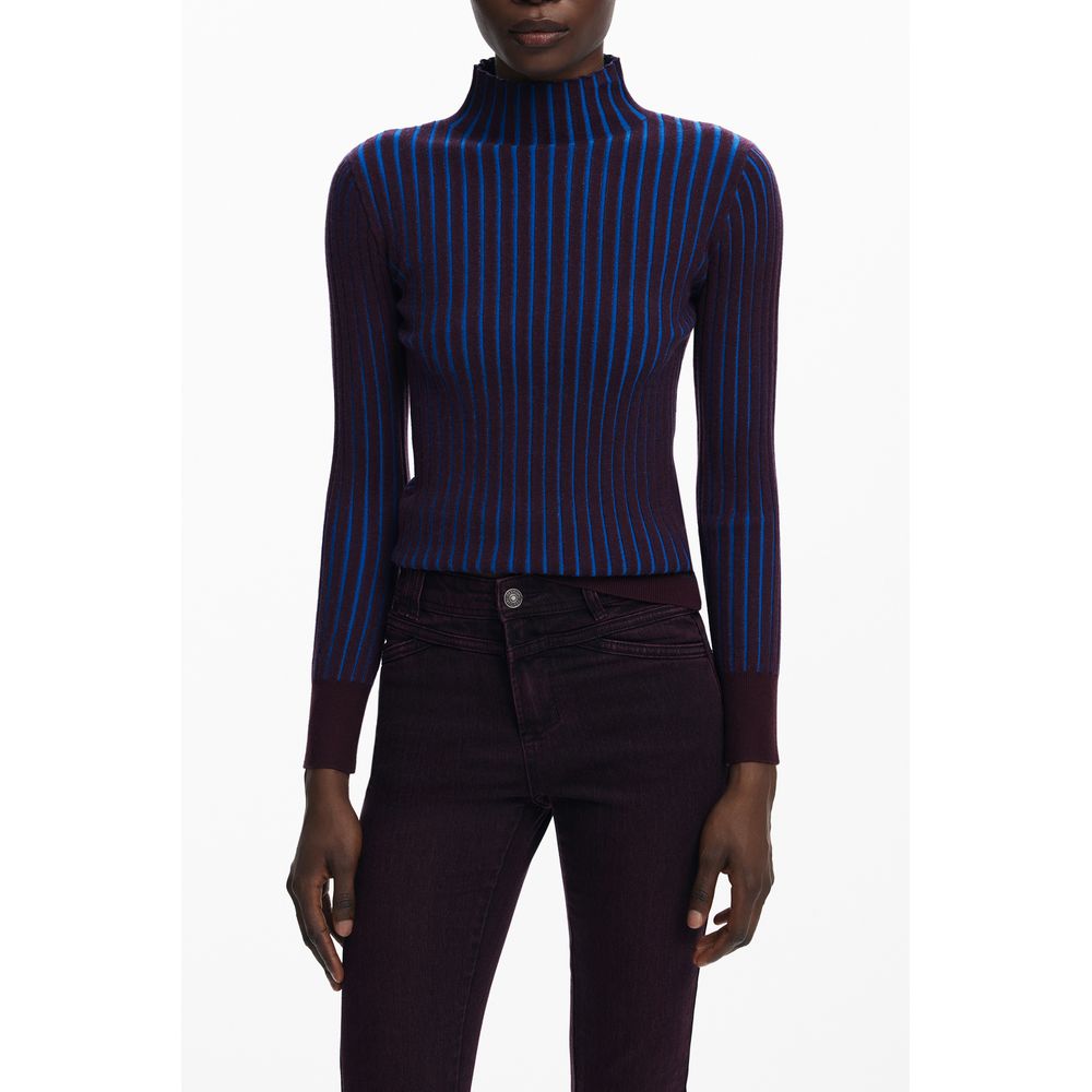 Desigual Brown Polyester Women Sweater | Regal Royce