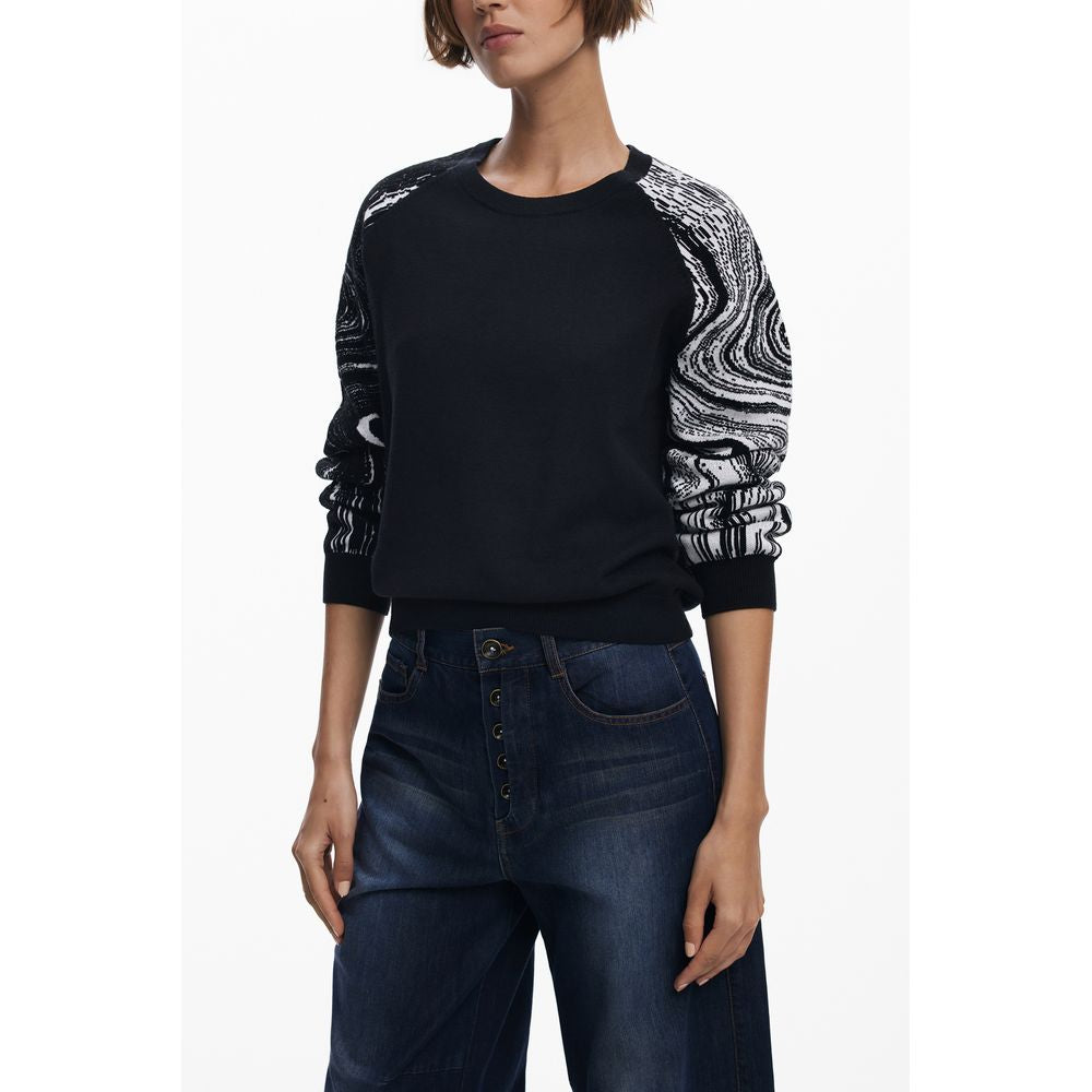 Desigual Black Polyester Women Sweater | Regal Royce