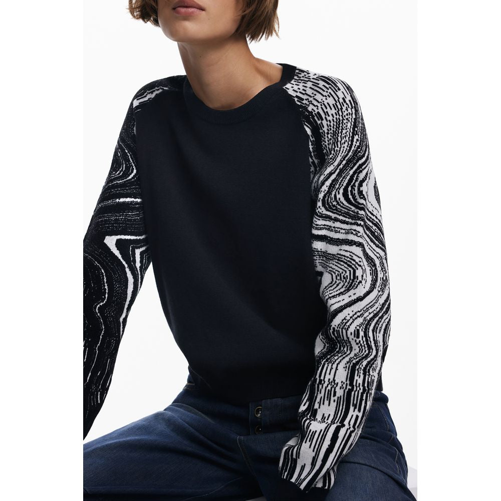 Desigual Black Polyester Women Sweater | Regal Royce