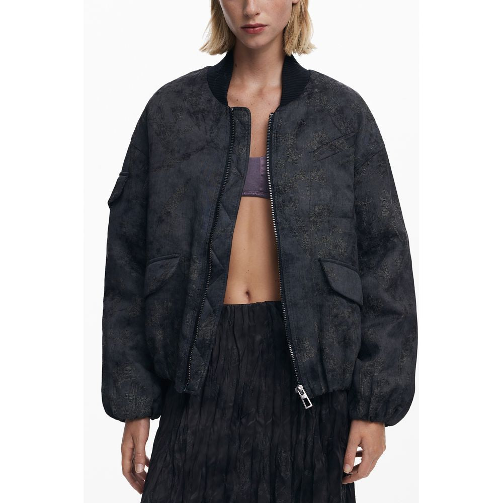 Desigual Black Polyester Women Jacket | Regal Royce