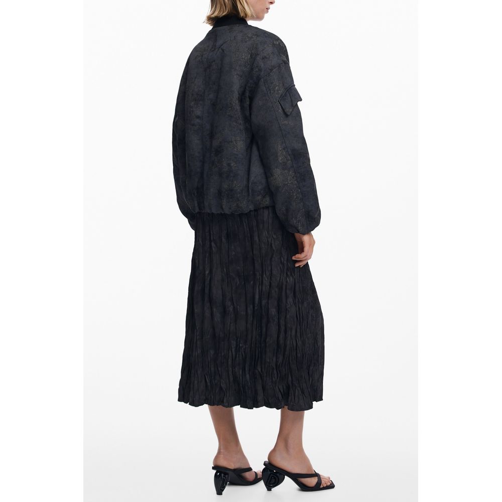 Desigual Black Polyester Women Jacket | Regal Royce