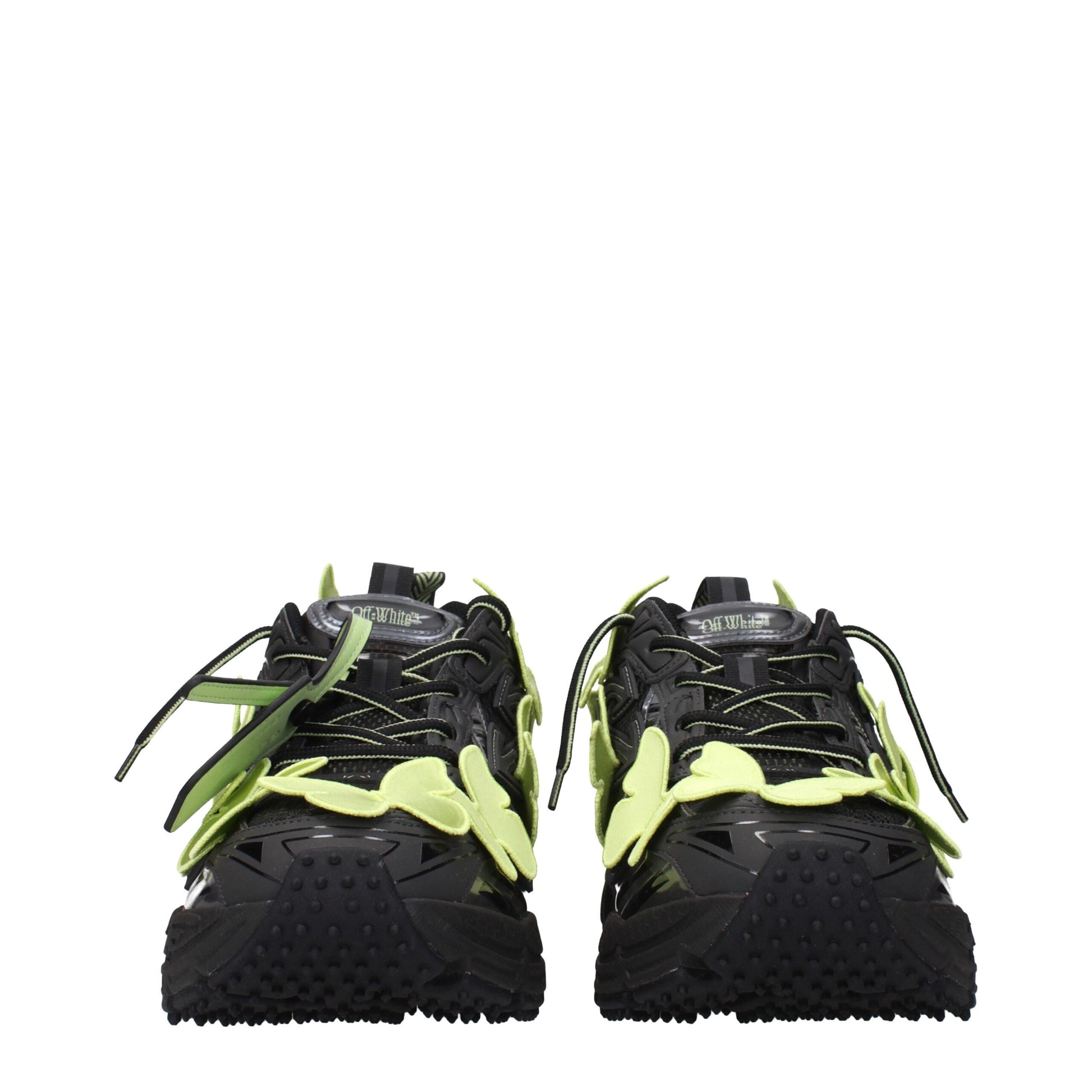Off-White Black Fabric Athletic Sneakers