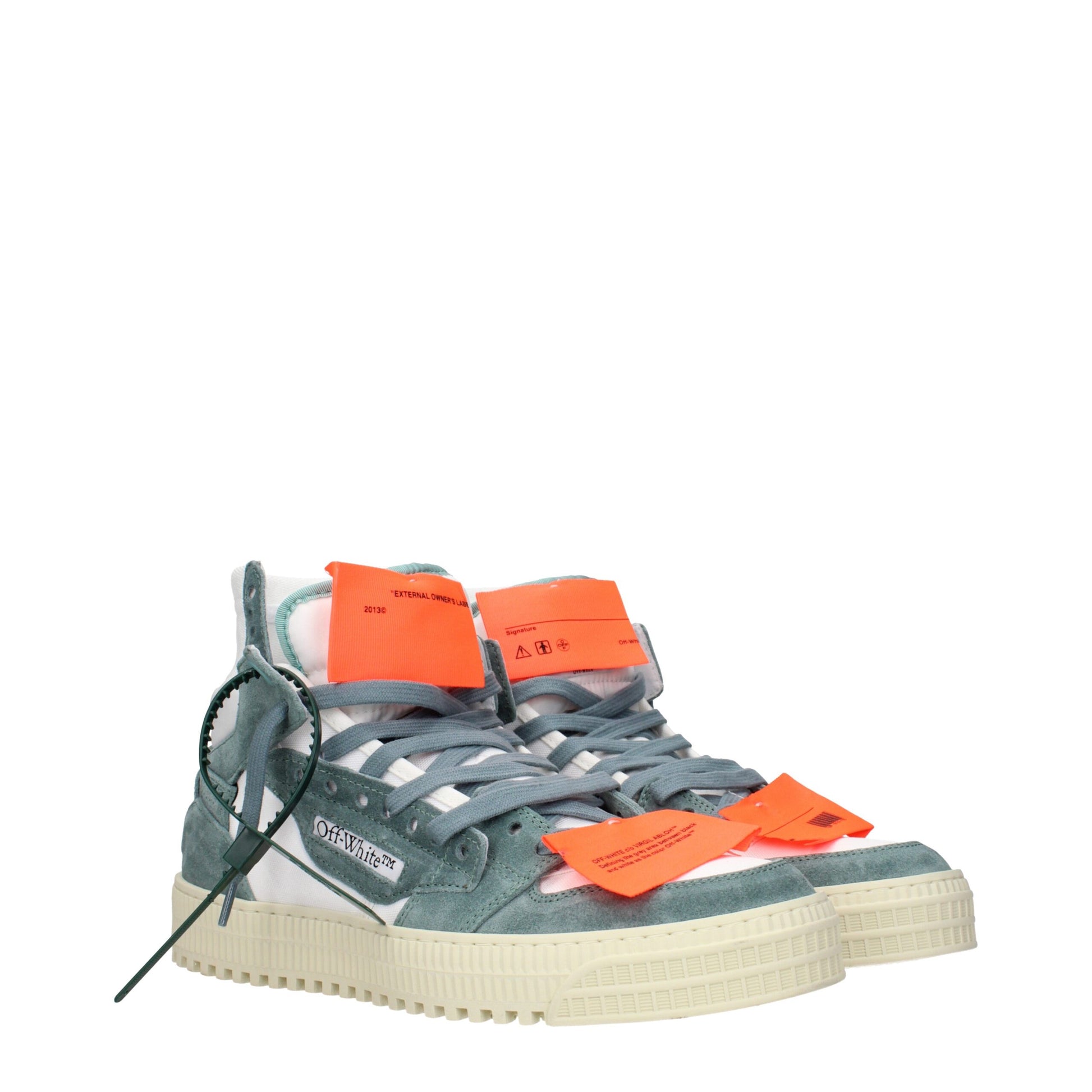 Off-White White Fabric High Tops