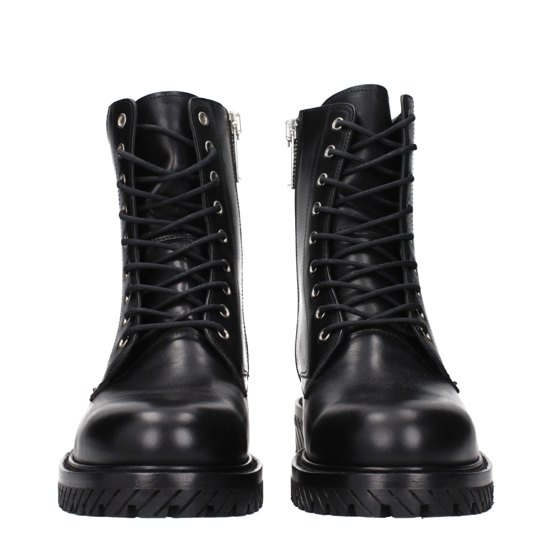Off-White Black Leather Ankle Boots | Regal Royce