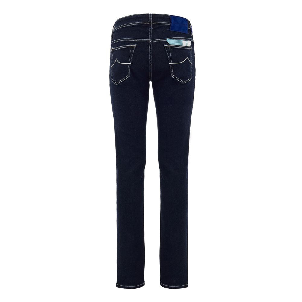 Jacob Cohen Blue Cotton Skinny Jeans