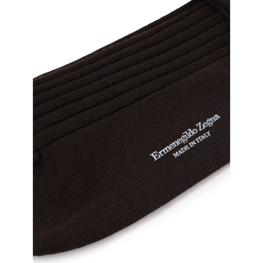 ZEGNA Brown Wool Socks | Regal Royce