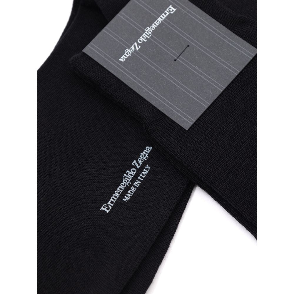 ZEGNA Black Wool Socks | Regal Royce