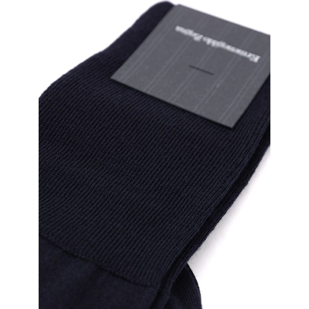 ZEGNA Navy Blue Wool Socks | Regal Royce