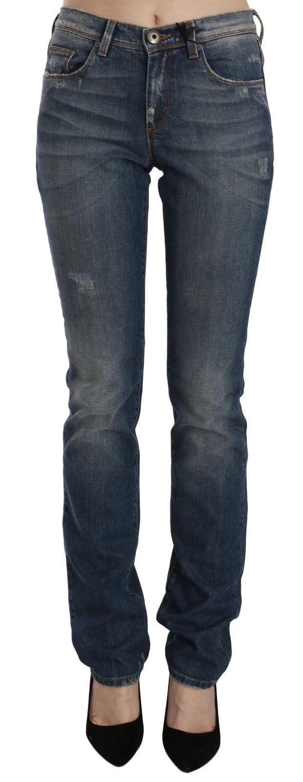 Ermanno Scervino Blue Washed Boot Cut Casual Denim Pants Jeans | Regal Royce