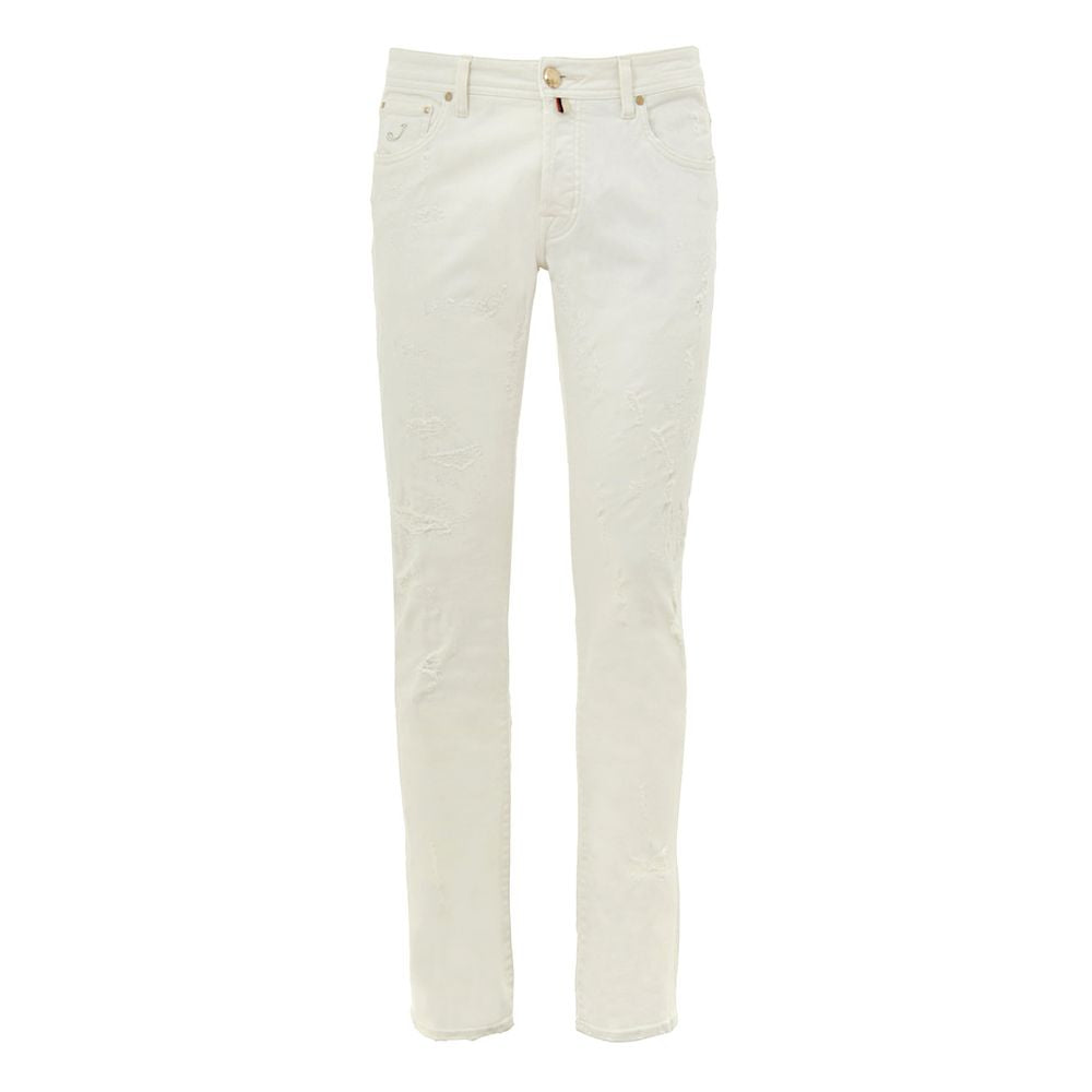 Jacob Cohen White Cotton Skinny Jeans | Regal Royce