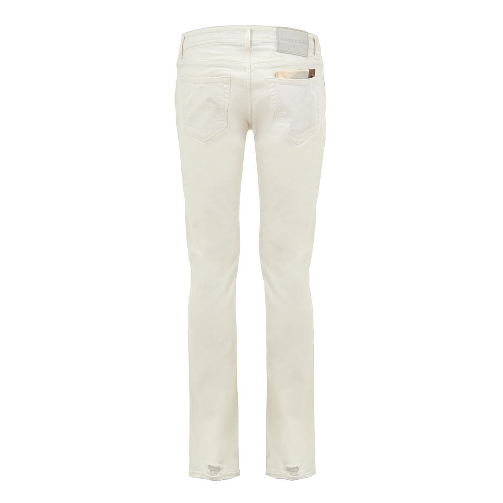 Jacob Cohen White Cotton Skinny Jeans | Regal Royce