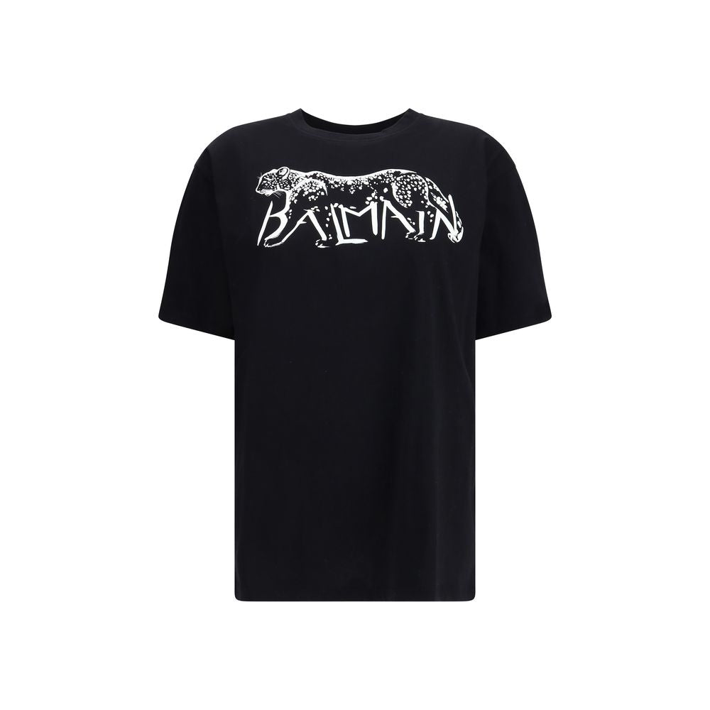 Balmain Black Cotton T-Shirt | Regal Royce