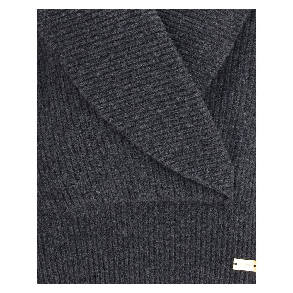 Balmain Gray Wool Sweatshirt | Regal Royce
