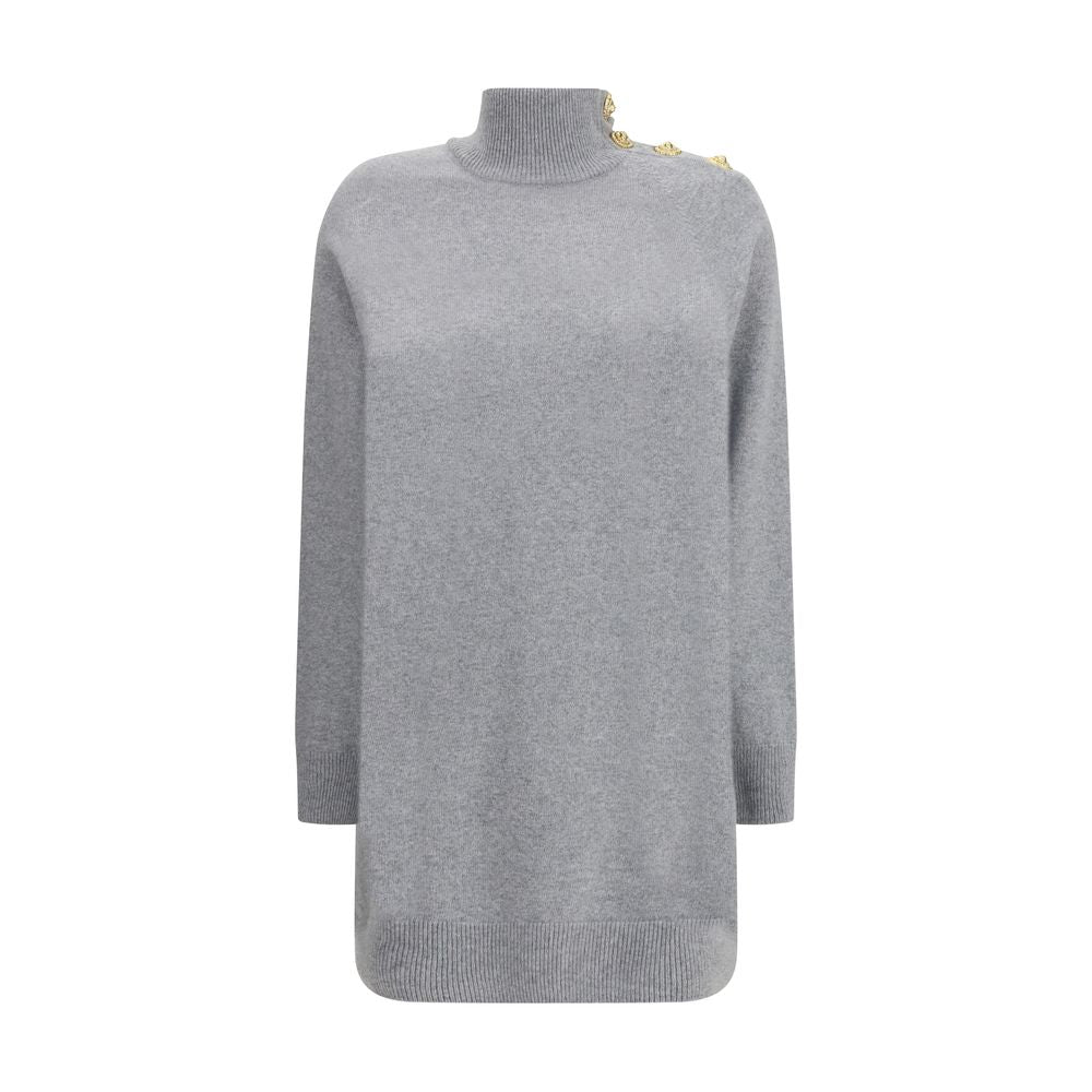 Balmain Gray Cashmere Casual Dress | Regal Royce