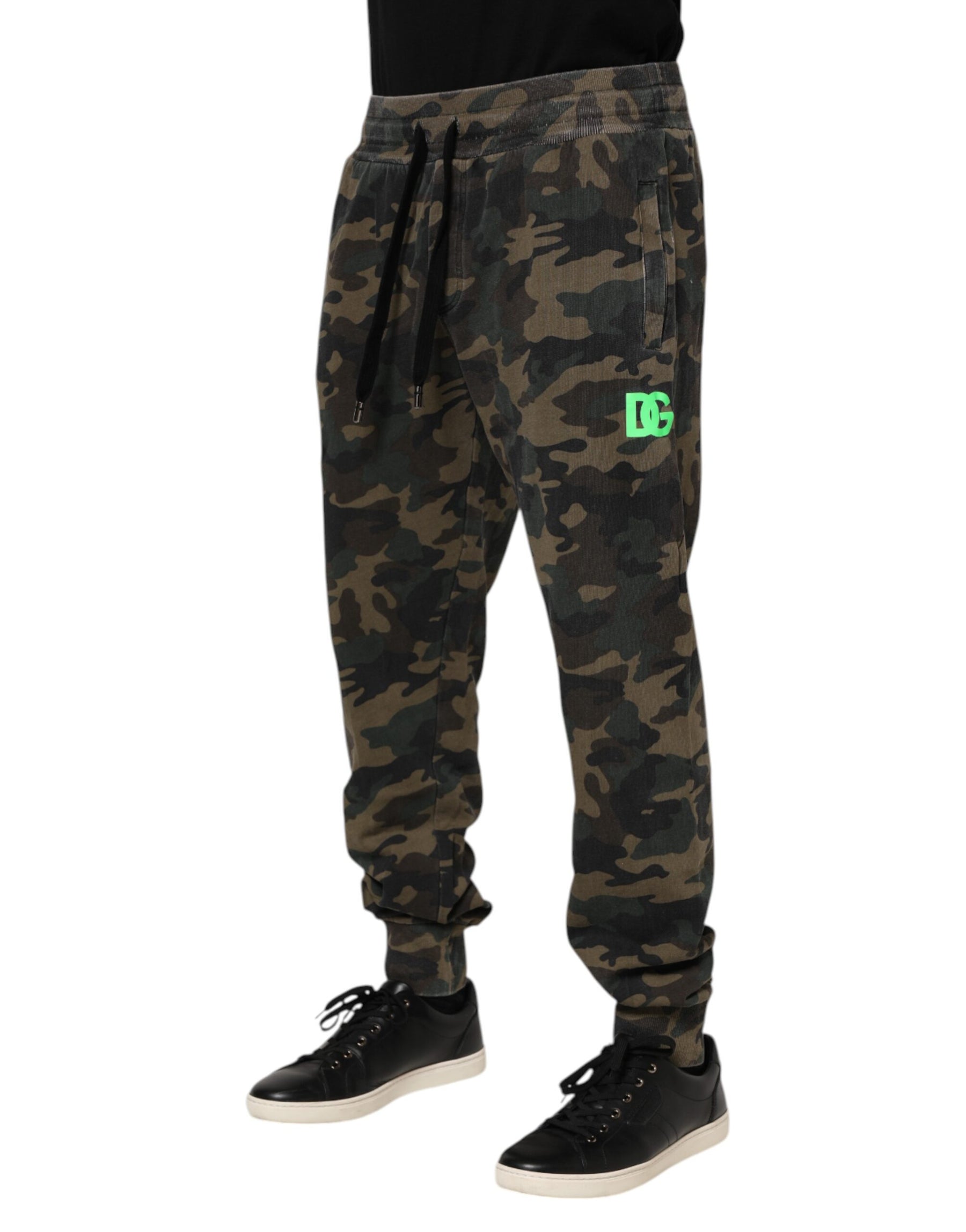 Dolce & Gabbana Multicolor Camouflage Cotton Men Jogger Pants | Regal Royce