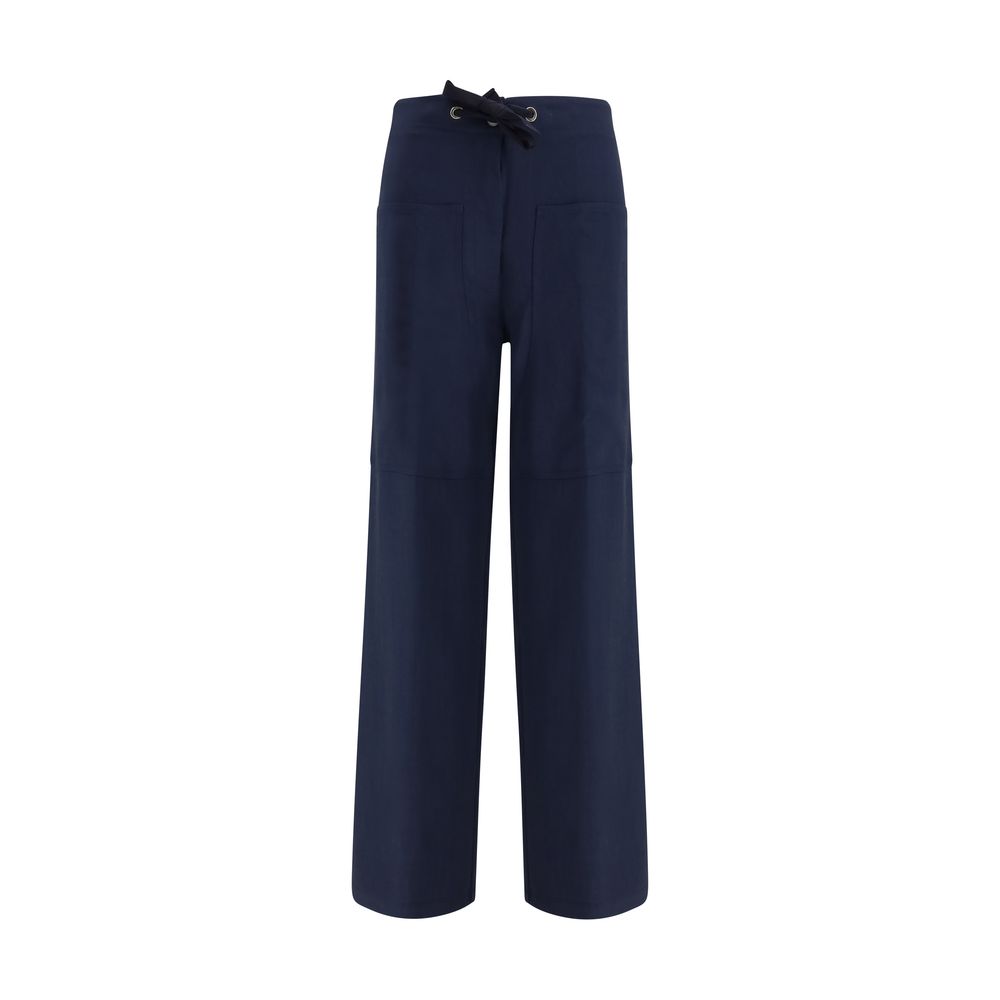 Forte_Forte Blue Cotton Casual Pants | Regal Royce