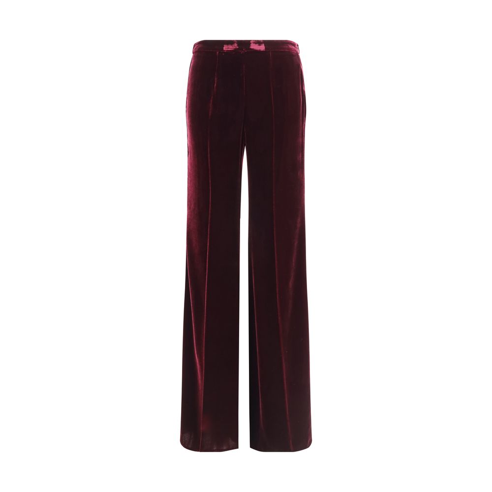 Forte_Forte Bordeaux Viscose Flared Pants
