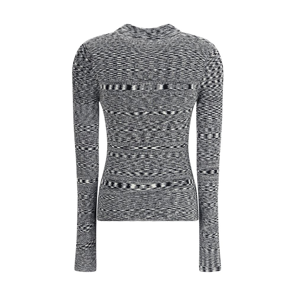 Ganni Black Viscose Polo Shirt | Regal Royce