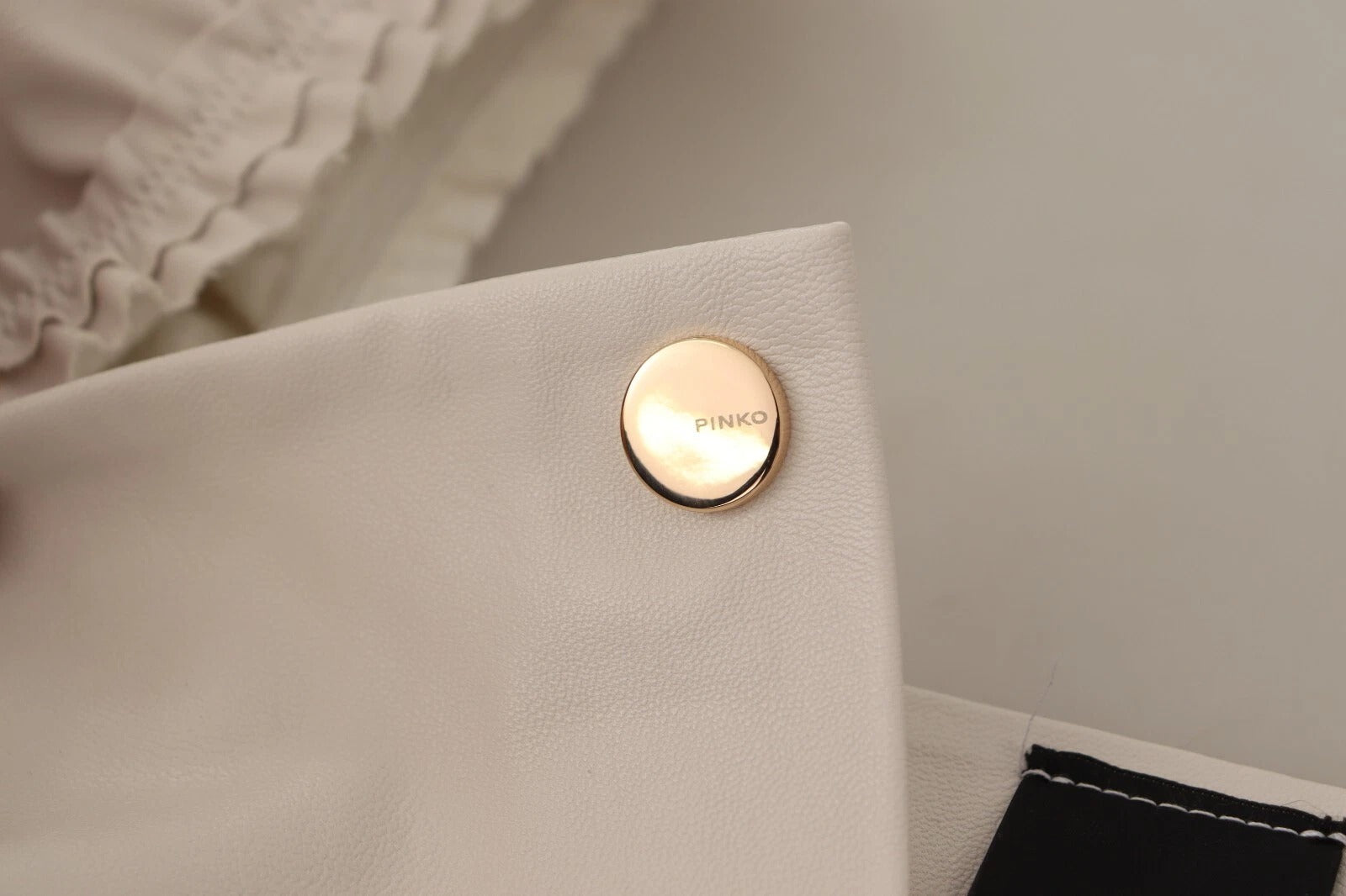 PINKO White Square Neck Button Down Crop Blouse | Regal Royce