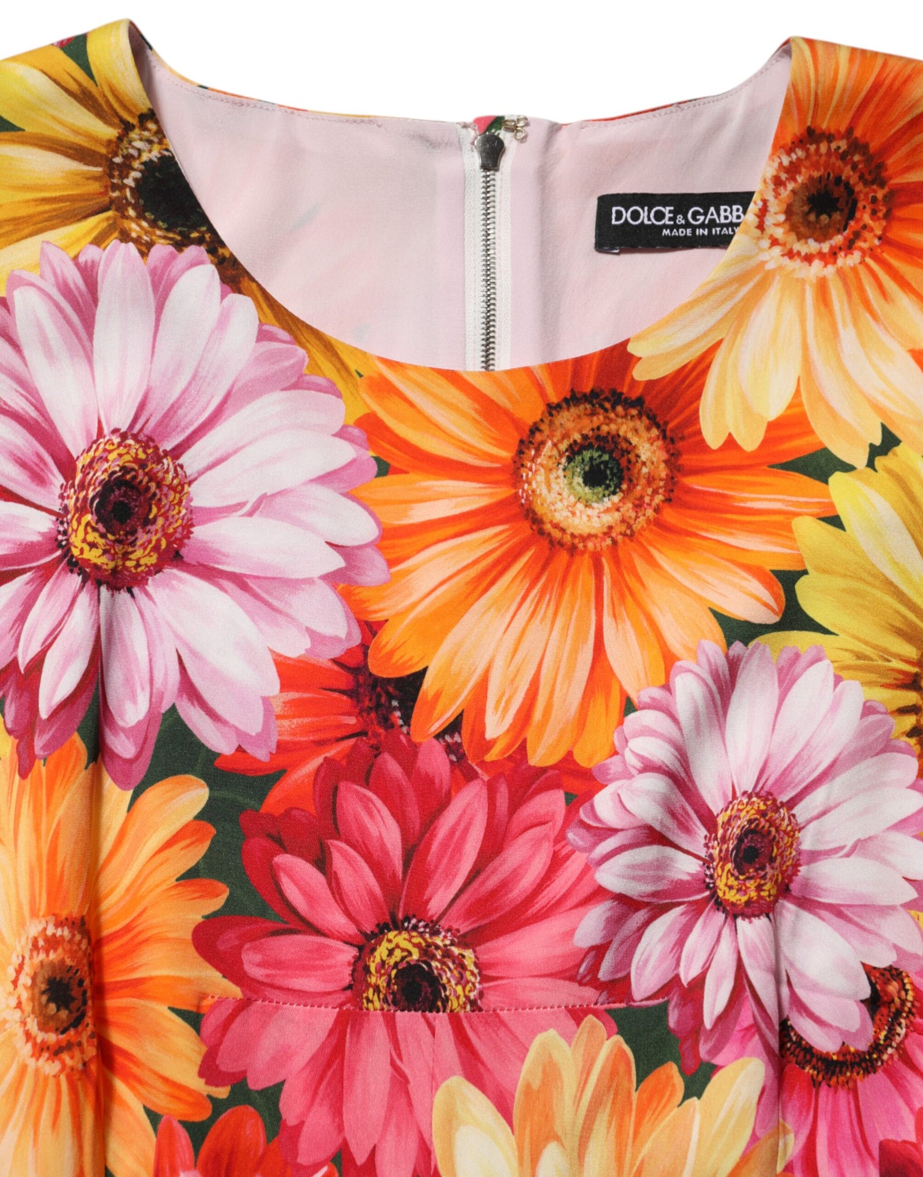 Dolce & Gabbana Multicolor Floral Print SilkSheath Midi Dress | Regal Royce