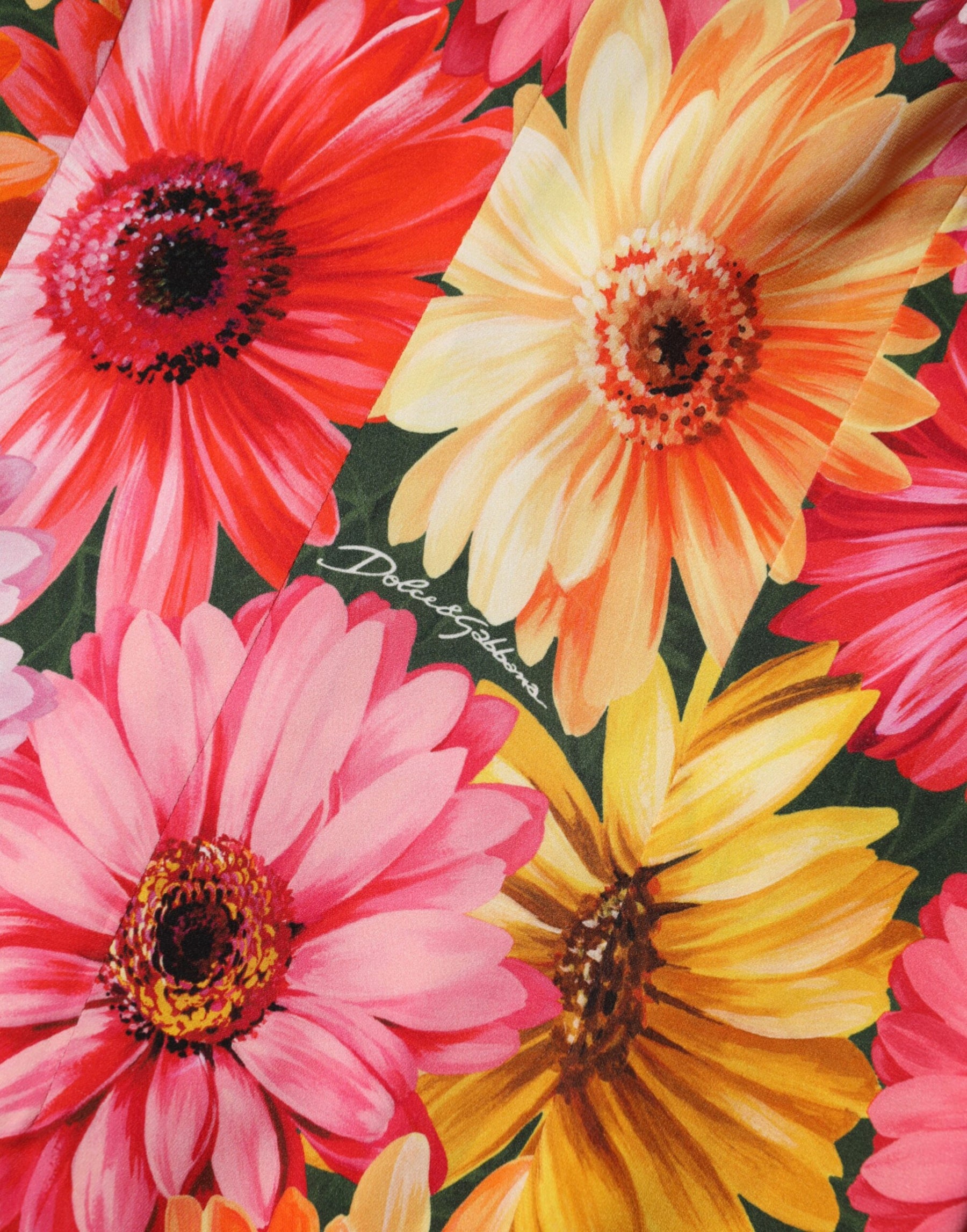 Dolce & Gabbana Multicolor Floral Print SilkSheath Midi Dress | Regal Royce