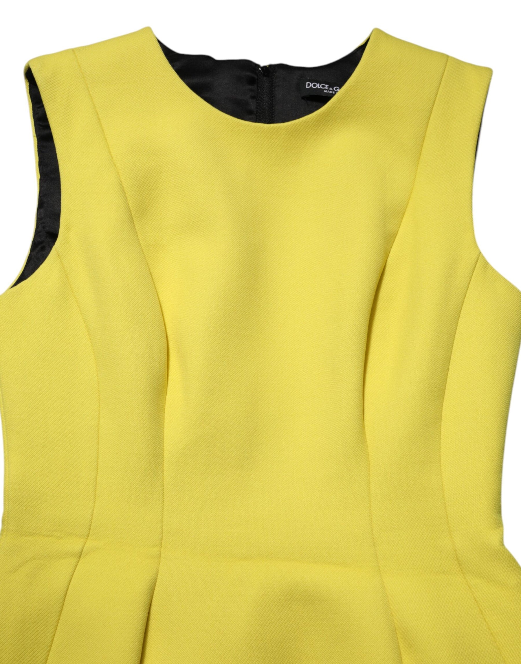 Dolce & Gabbana Yellow A-line Sheath Sleeveless Mini Dress | Regal Royce