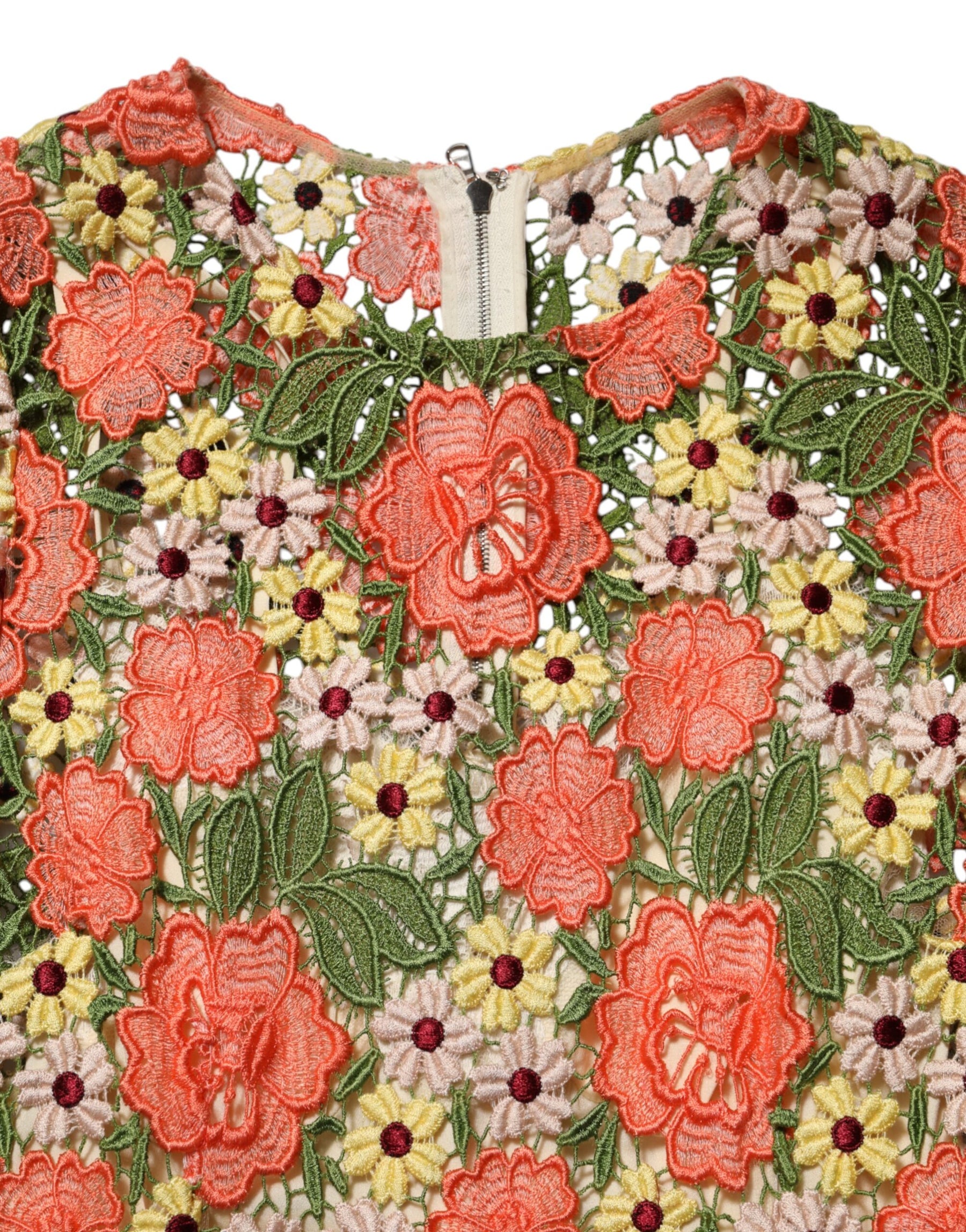 Dolce & Gabbana Multicolor Floral Embroidery Aline Mini Dress | Regal Royce